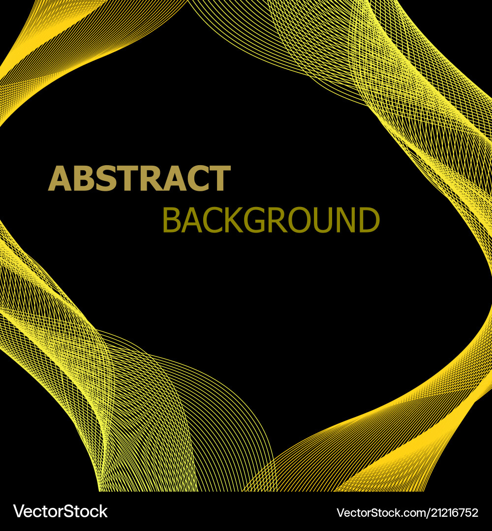 Abstract background with yellow lines wave Abstract background with yellow lines wave vector image
