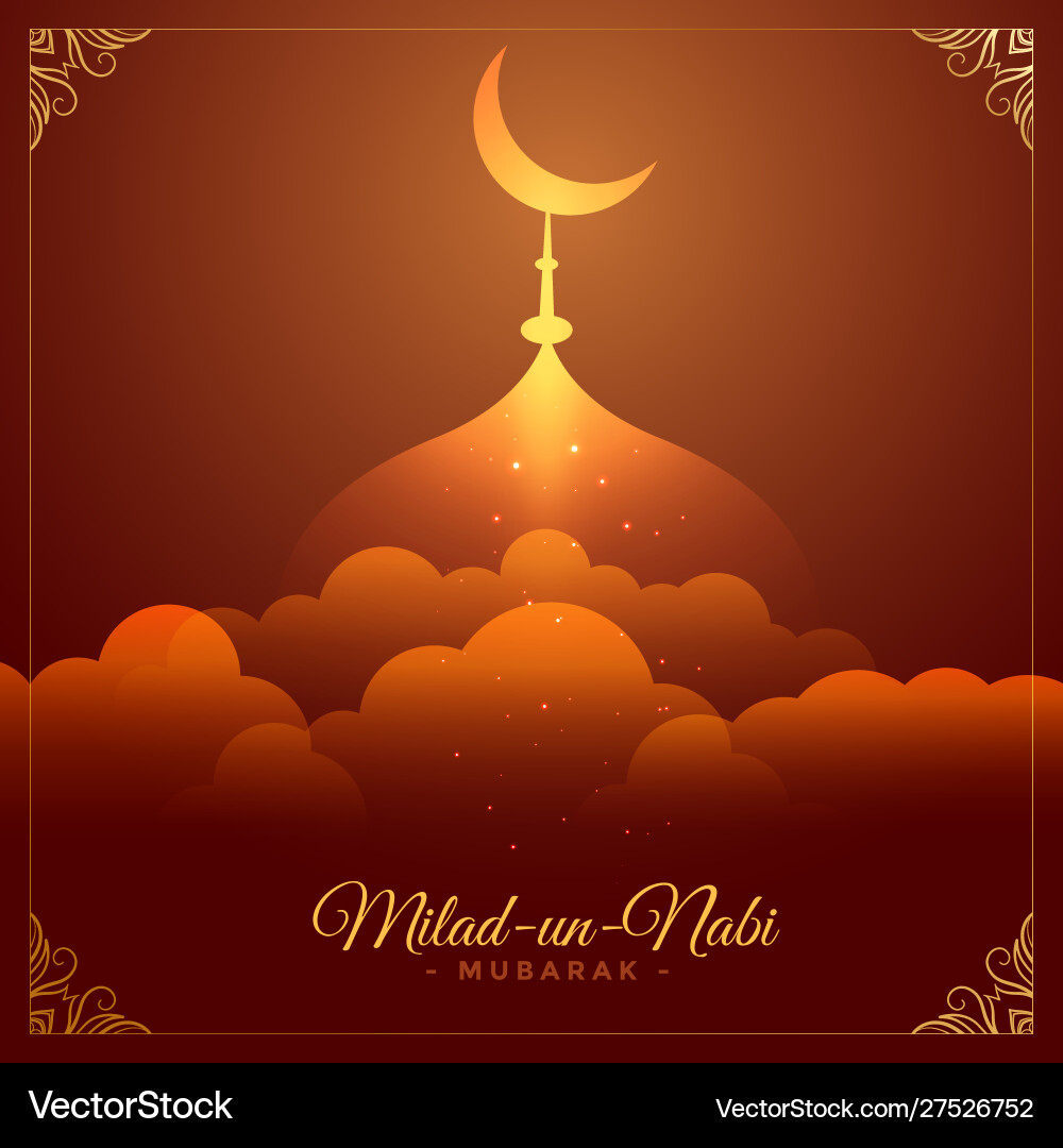 Beautiful eid milad un nabi barawafat festival Beautiful eid milad un nabi barawafat festival vector image