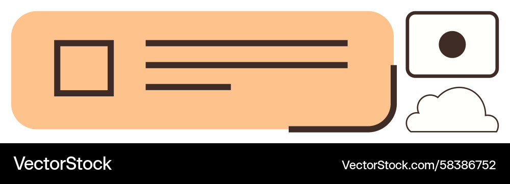 Card-Based Data Storage & Connectivity Vector Image