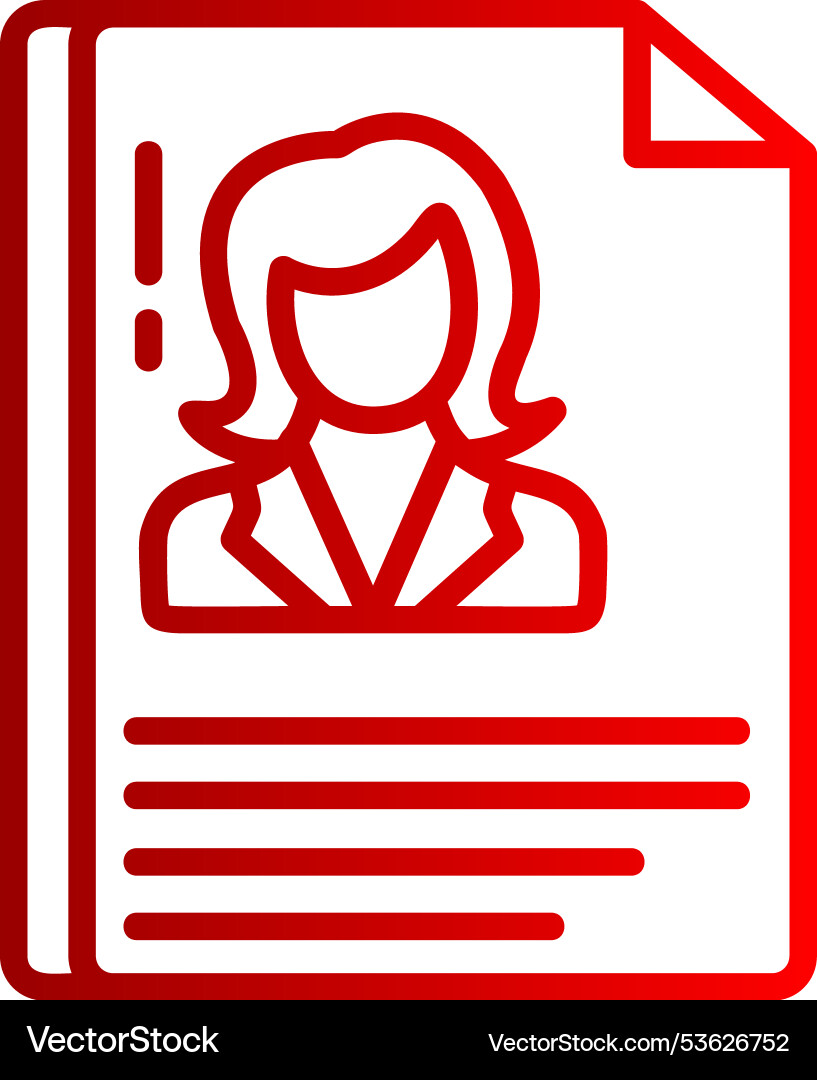 Document line gradient icon Vector Image