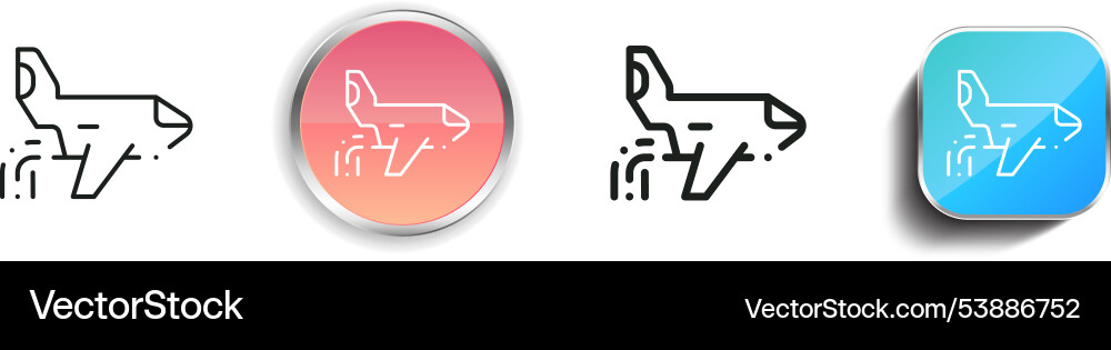 Firefighting icon thin linear regular and button vector image