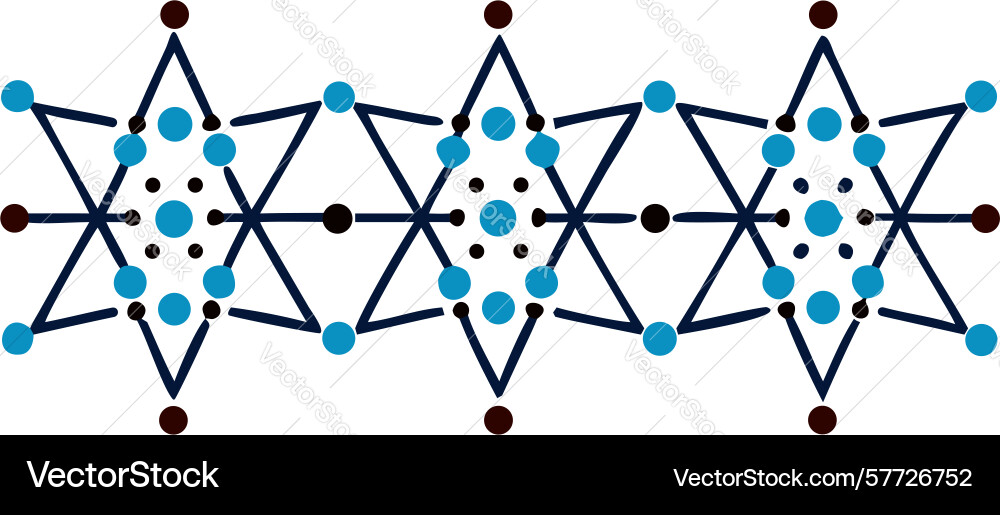 Interconnected geometric dots and lines abstract vector image