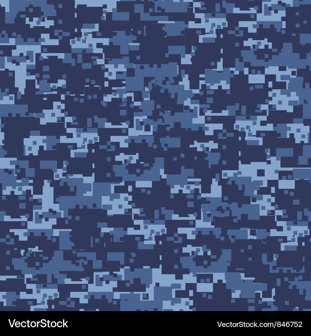 Militärblaue Tarnmuster Vektorbild