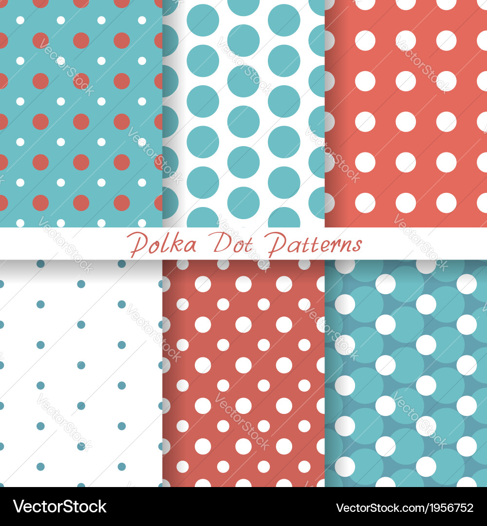 Pastel Polka Dot Muster Vektorbild