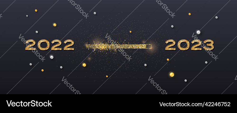 Transition from 2022 to new 2023 year load symbol vector image