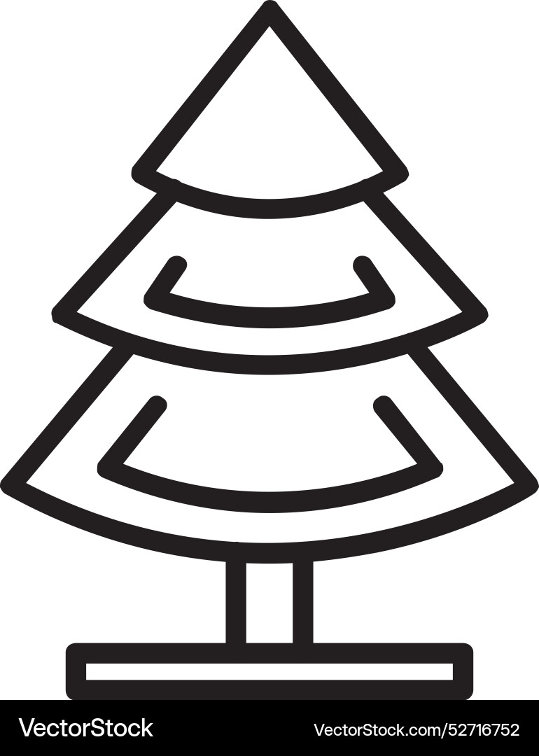 Tree line icon design Vector Image