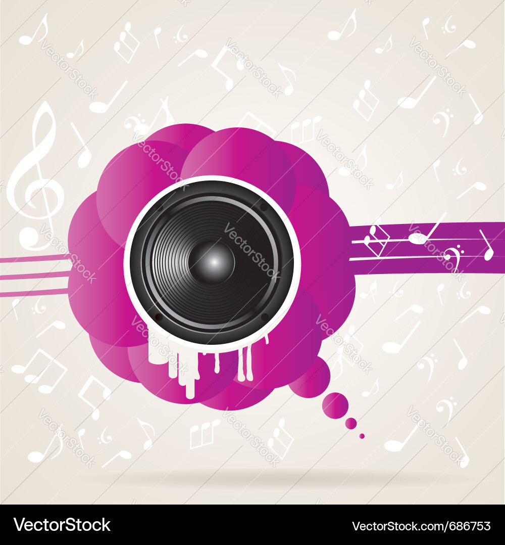 Abstract Speaker Splash Background Vector Image