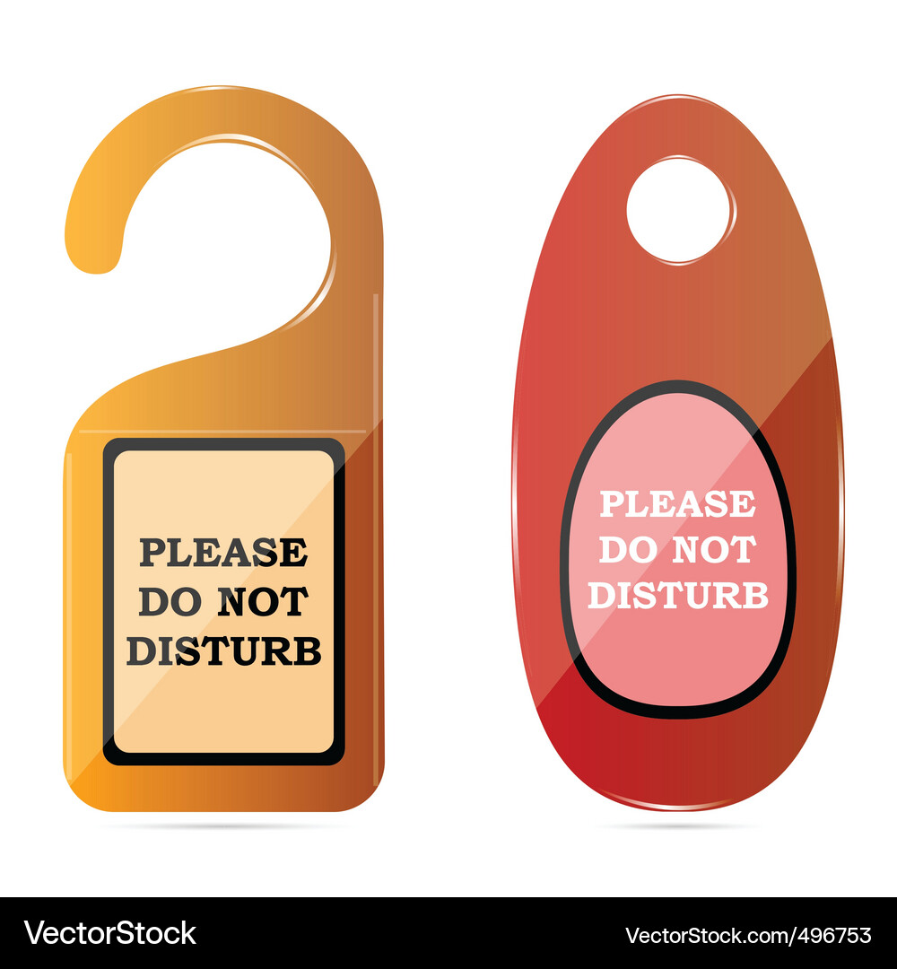 Do Not Disturb Tags Vector Image