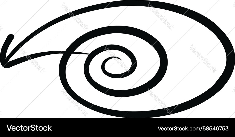 Dynamic Spiral Arrow - Progress Icon Vector Image