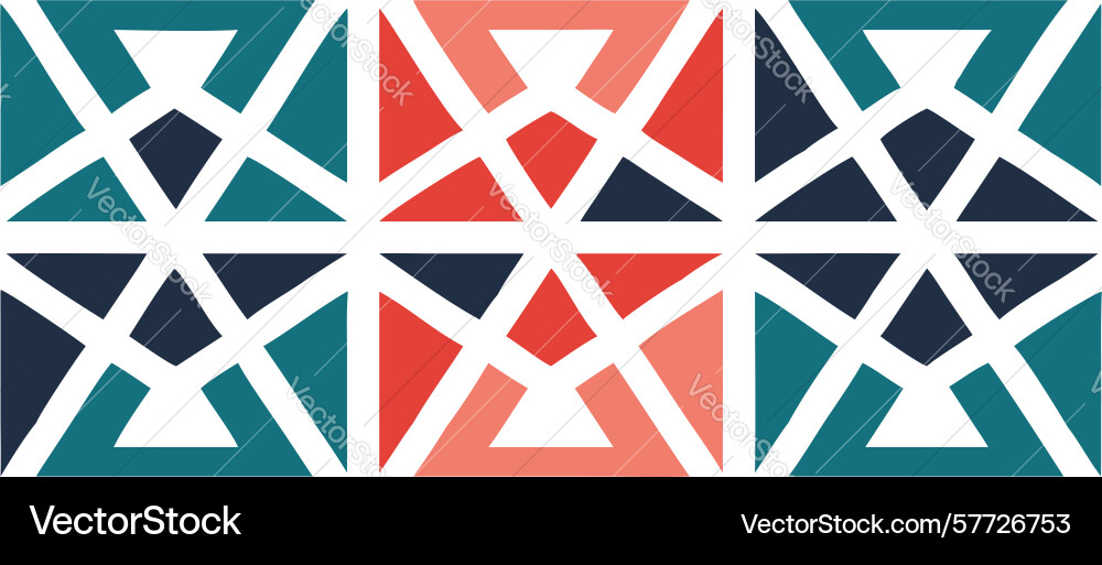 Interlocking geometric triangles pattern abstract vector image