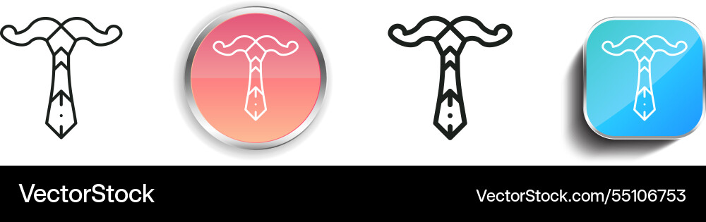 Irminsul icon thin linear regular and button Irminsul icon thin linear regular and button vector image