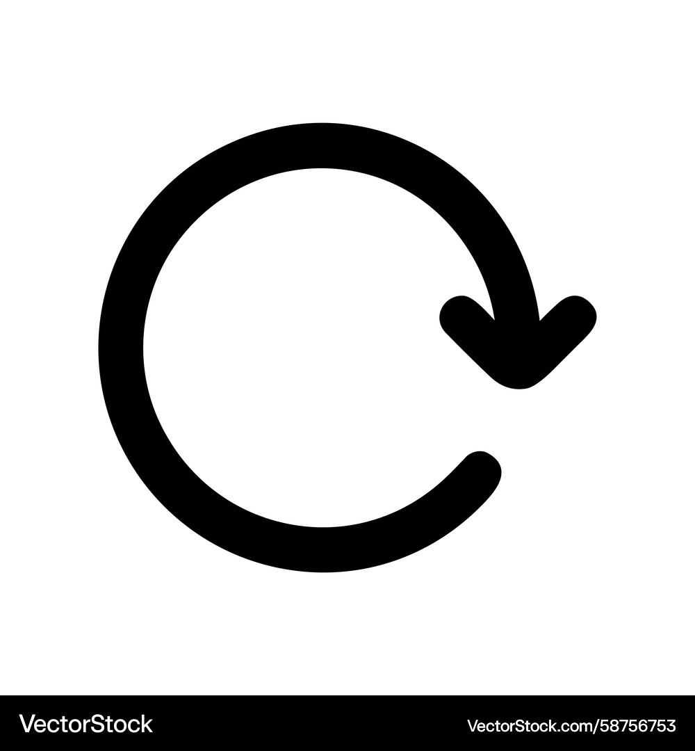 Rotating Arrow Icon - Circular Refresh Vector Image