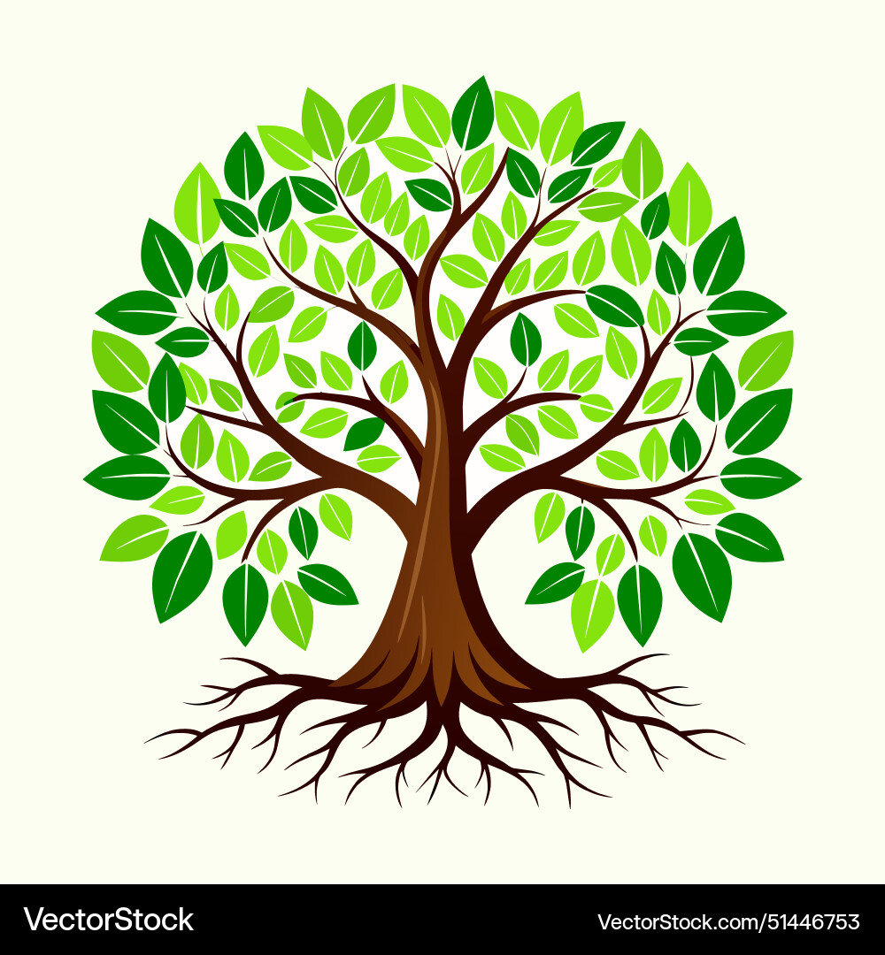 Tree with roots Tree with roots vector image
