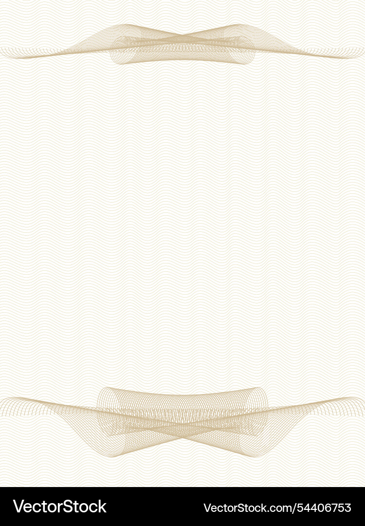 Two brown vignettes retro guilloche zigzag pattern Two brown vignettes retro guilloche zigzag pattern vector image