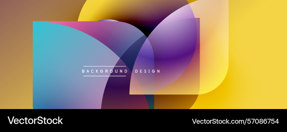 Abstract colorful shapes overlap gradient hues Vector Image