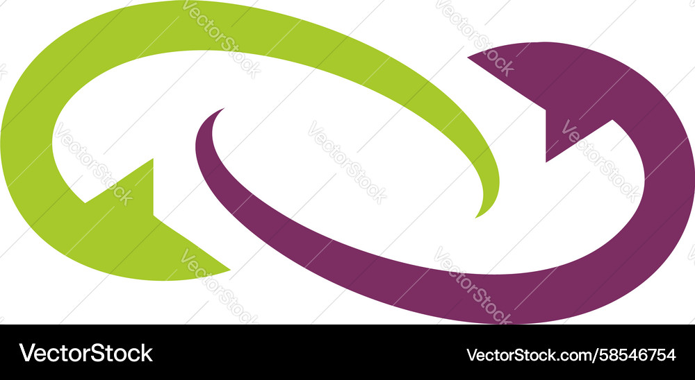 Circular Recycle Loop Icon Vector Image