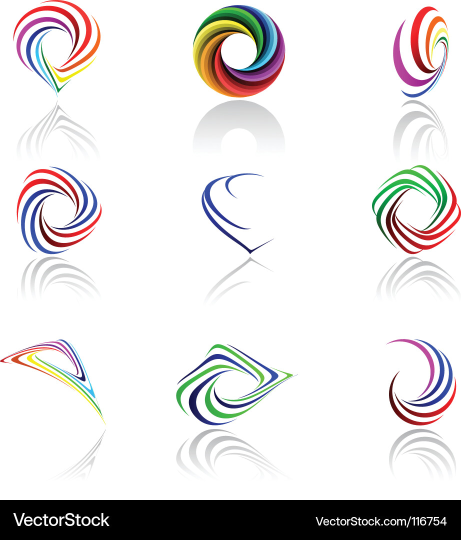 Colorful Rainbow Circles vector image