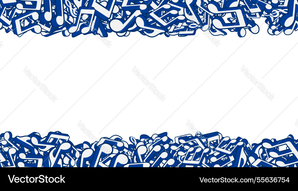 Empty sheet of horizontal banner with notes vector image