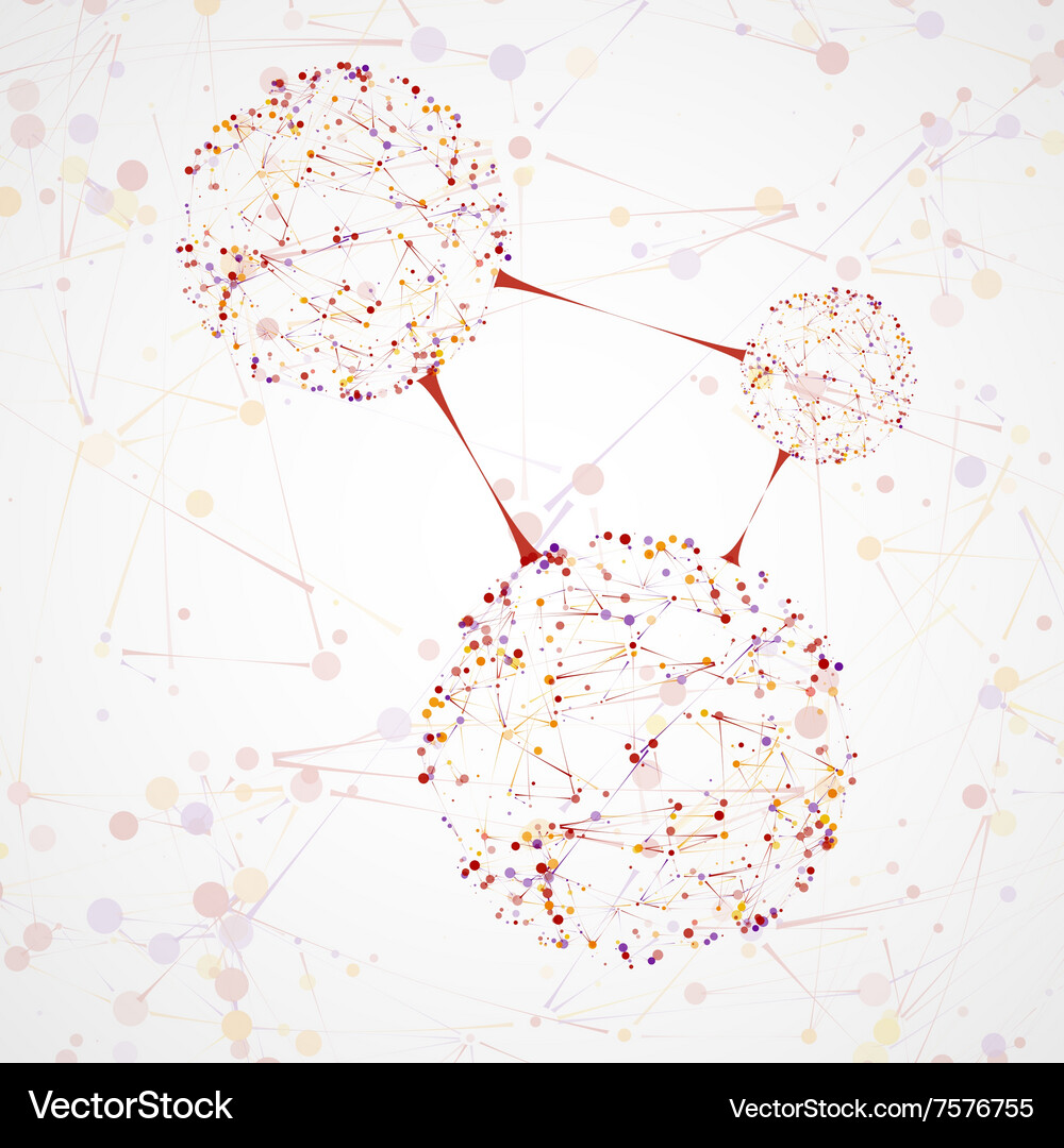 Abstract molecular structure network connection Vector Image