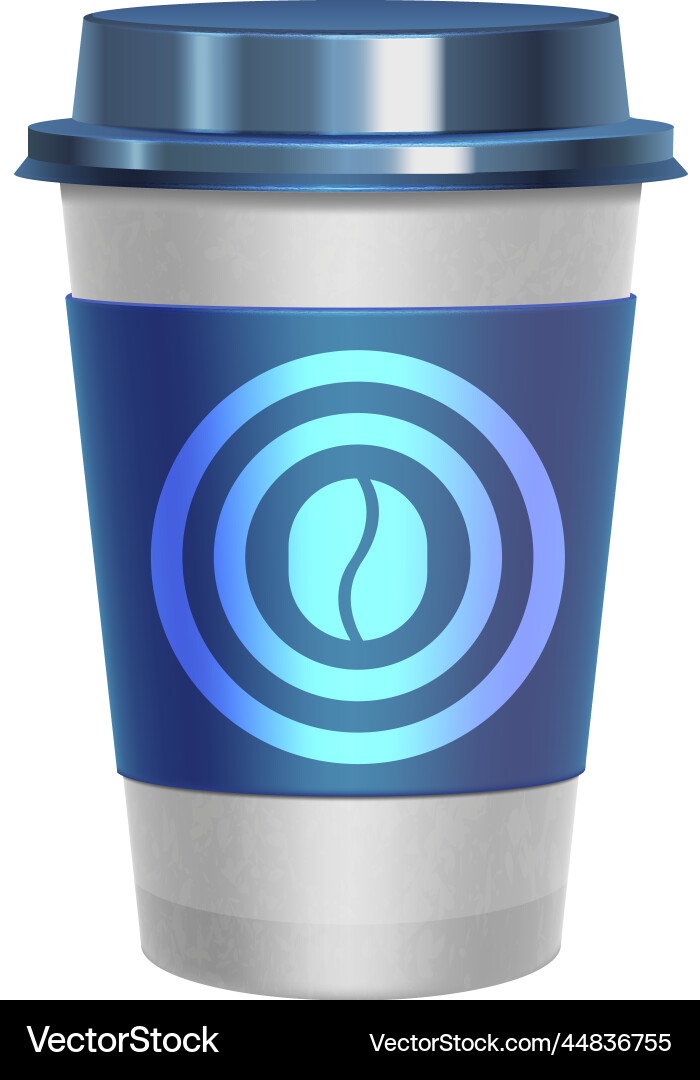 Coffee cup mockup disposable paper drink Vector Image
