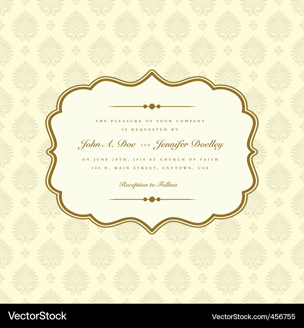 Elegant Damask Floral Pattern vector image