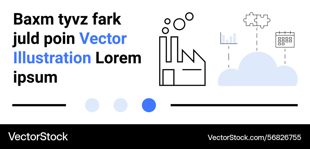 Factory process automation and cloud integration Factory process automation and cloud integration vector image