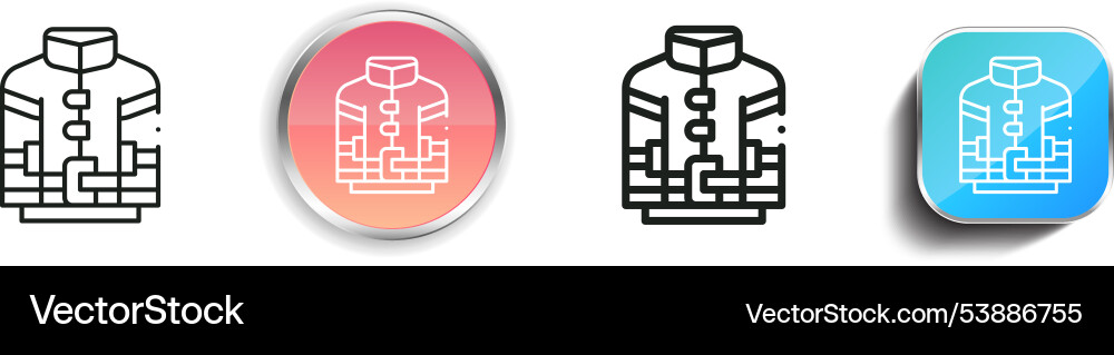Fireman icon thin linear regular and button style Vector Image