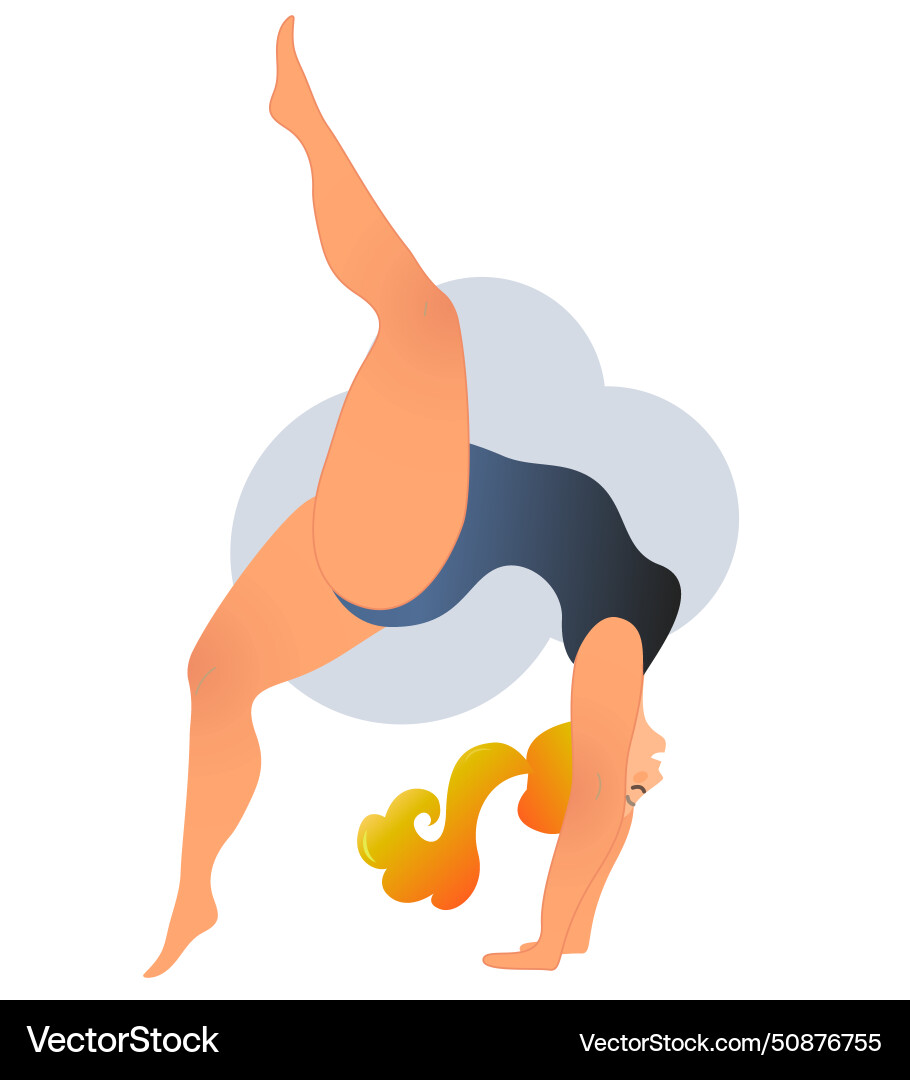 Plus Größe curvy lady tun Yoga Klasse Plus Größe curvy lady tun Yoga Klasse vektorbild