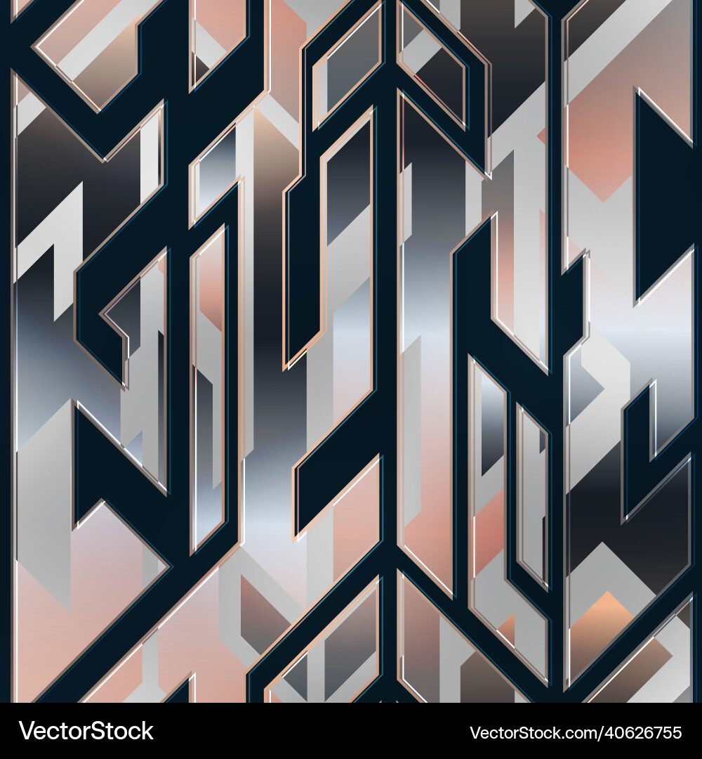 Tech geometric seamless pattern Tech geometric seamless pattern vector image