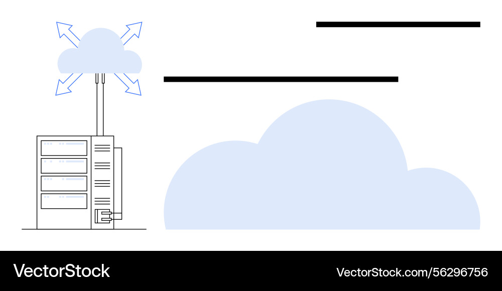 Cloud Computing Server-Infrastruktur mit Daten Cloud Computing Server-Infrastruktur mit Daten vektorbild