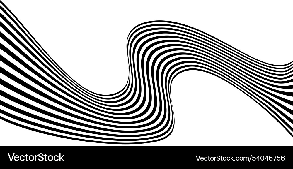 Dynamic black and white wavy lines create Dynamic black and white wavy lines create vector image