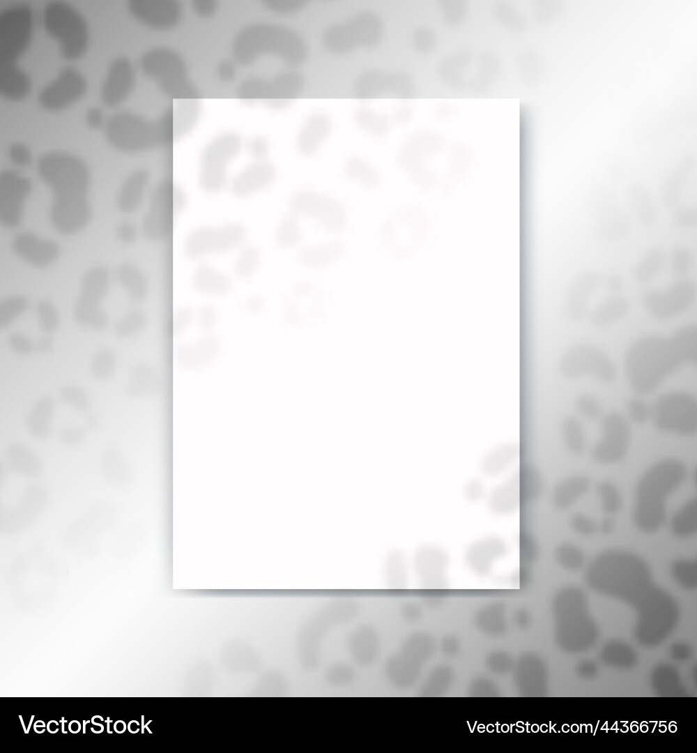Mock up of empty paper blank reflected cheetah Mock up of empty paper blank reflected cheetah vector image
