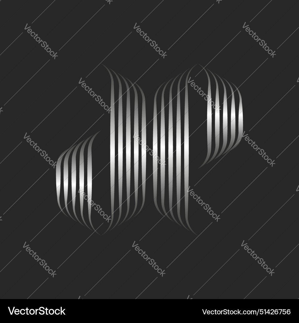 Monogram initials dp or pd letters logo linear Monogram initials dp or pd letters logo linear vector image