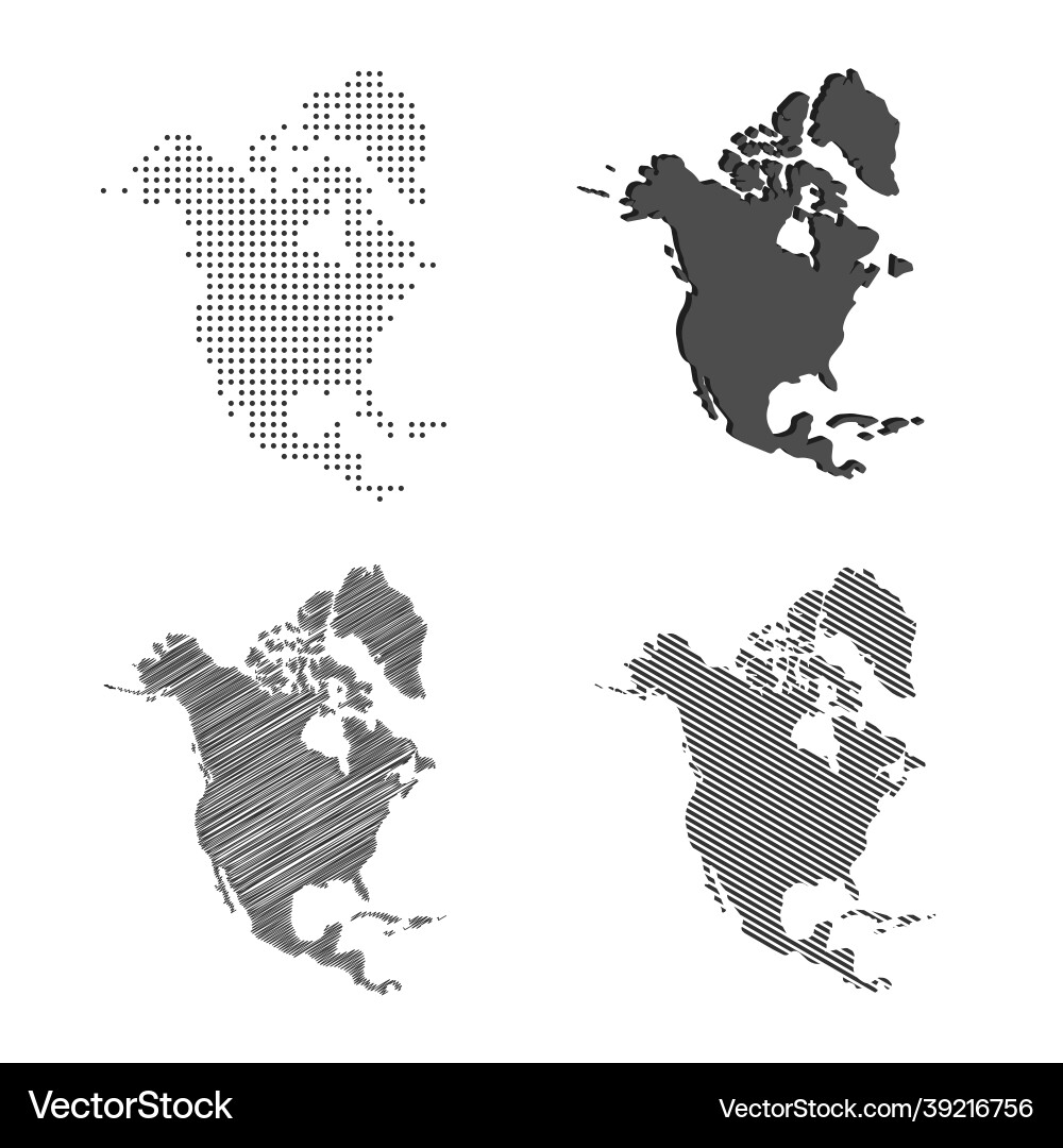 North america map vector image