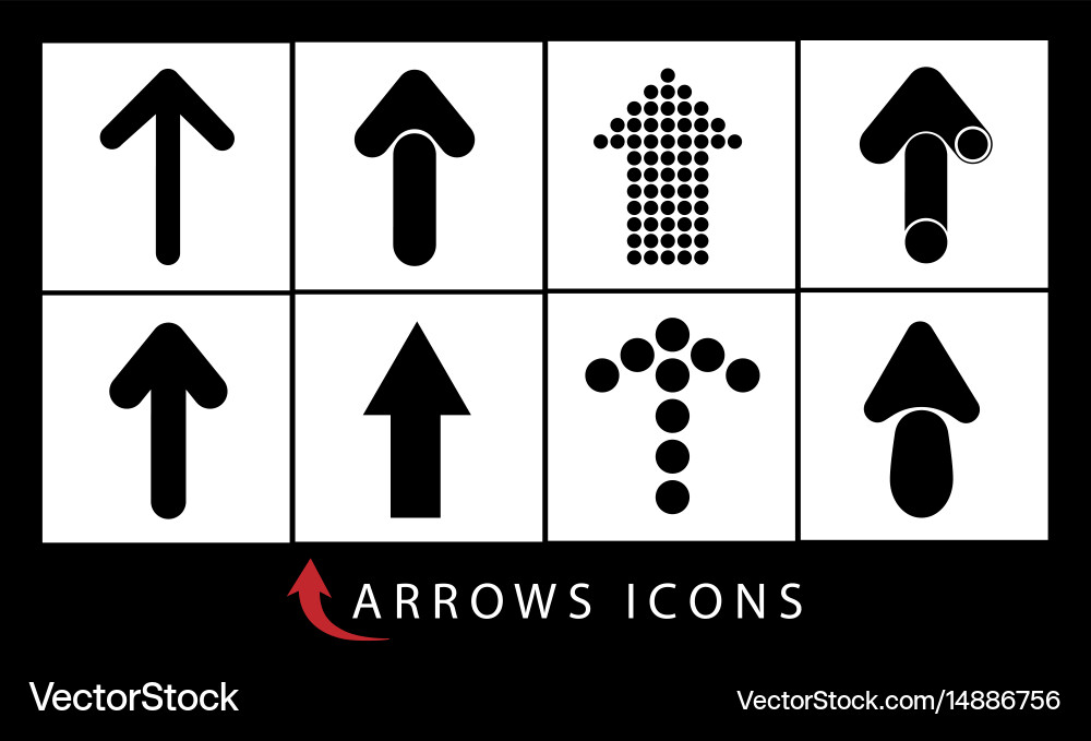 Set of arrows and pointers vector image