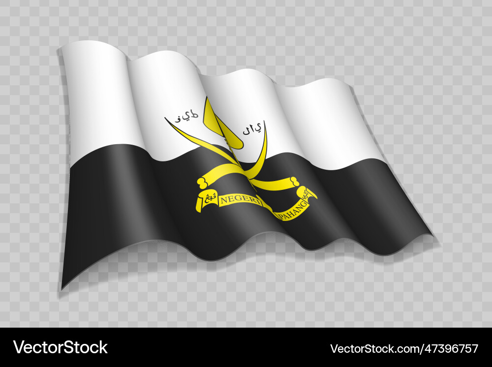 3d realistisch waving flag von pahang ist ein Zustand 3d realistisch waving flag von pahang ist ein Zustand vektorbild