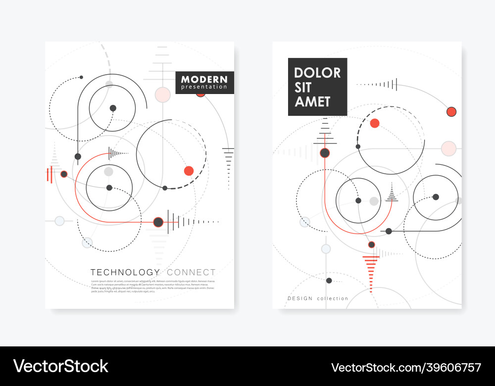 Abstract background with circles and dots connect Abstract background with circles and dots connect vector image