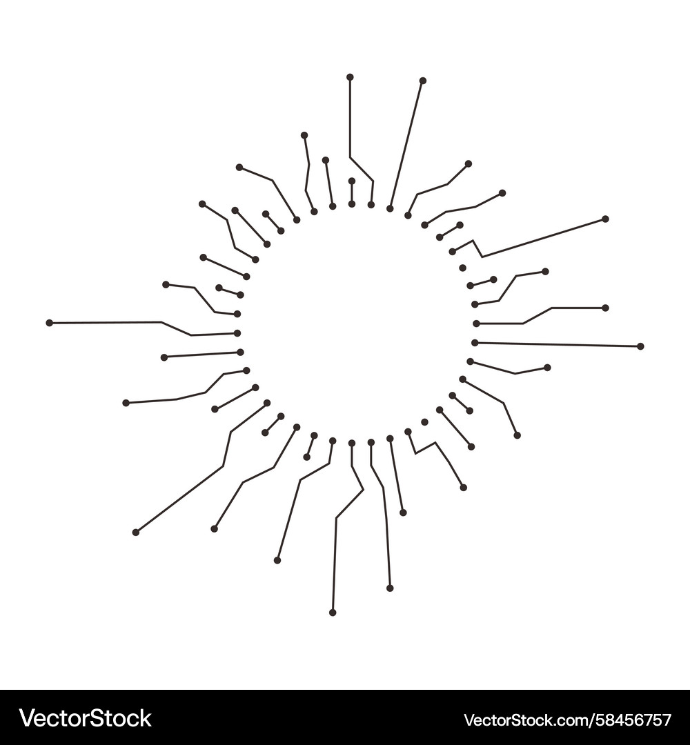 Circuit Board Connection Lines Vector Image