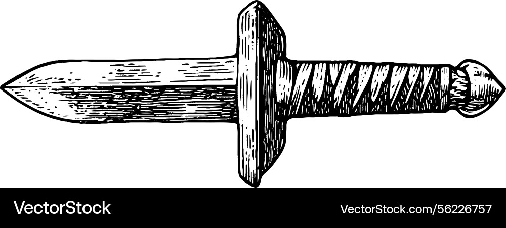 Classic dagger Royalty Free Vector Image - VectorStock