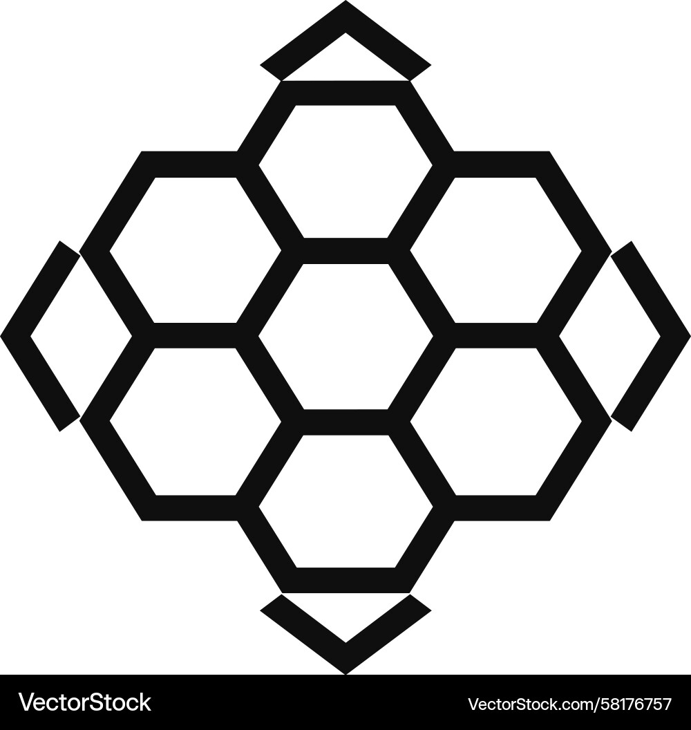 Dynamic Geometric Pattern with Hexagons Vector Image