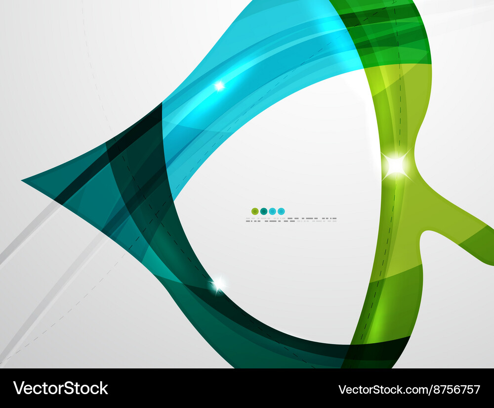 Leaf shape wave abstract background Vector Image