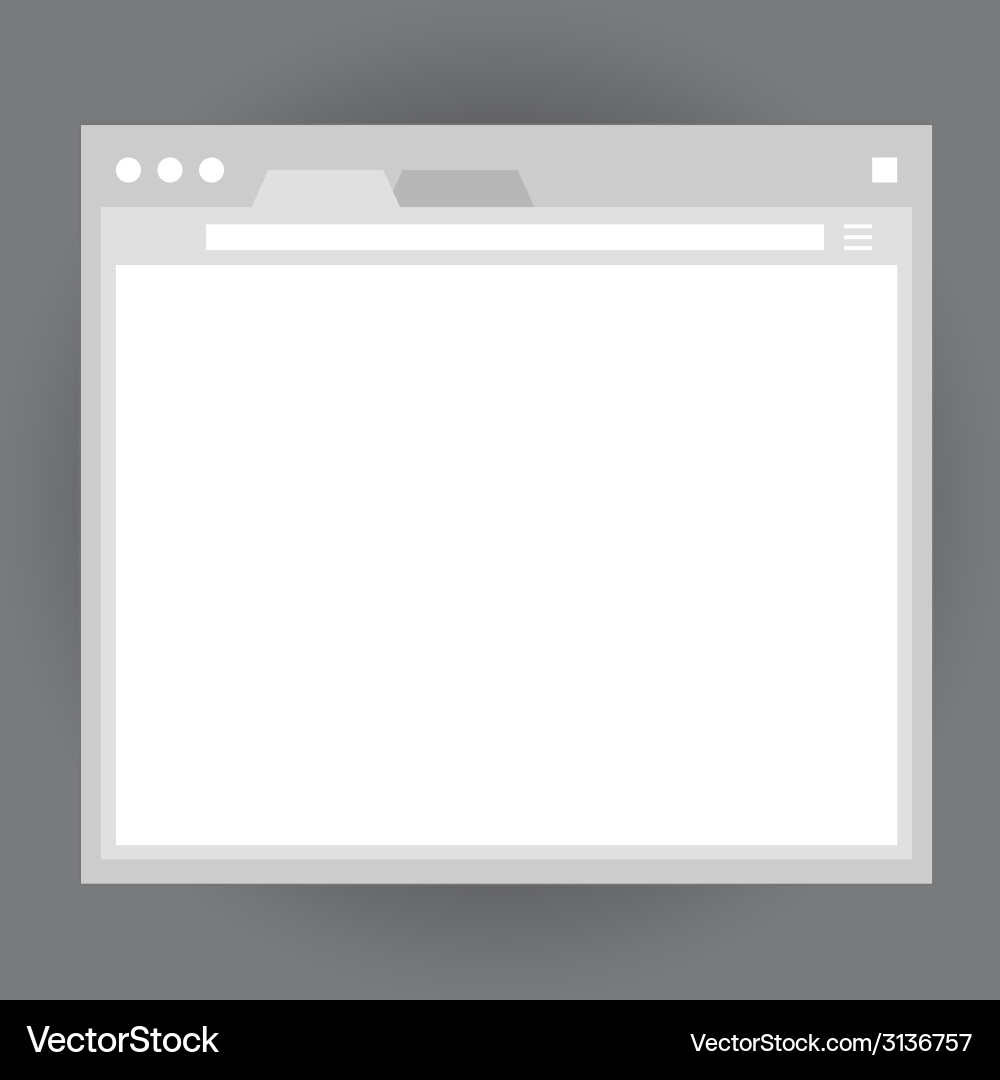 Modern Browser Window Template vector image
