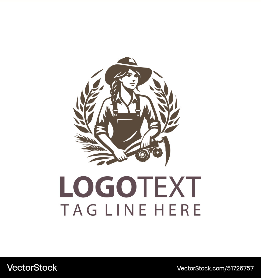 Stylish girl logo Royalty Free Vector Image - VectorStock