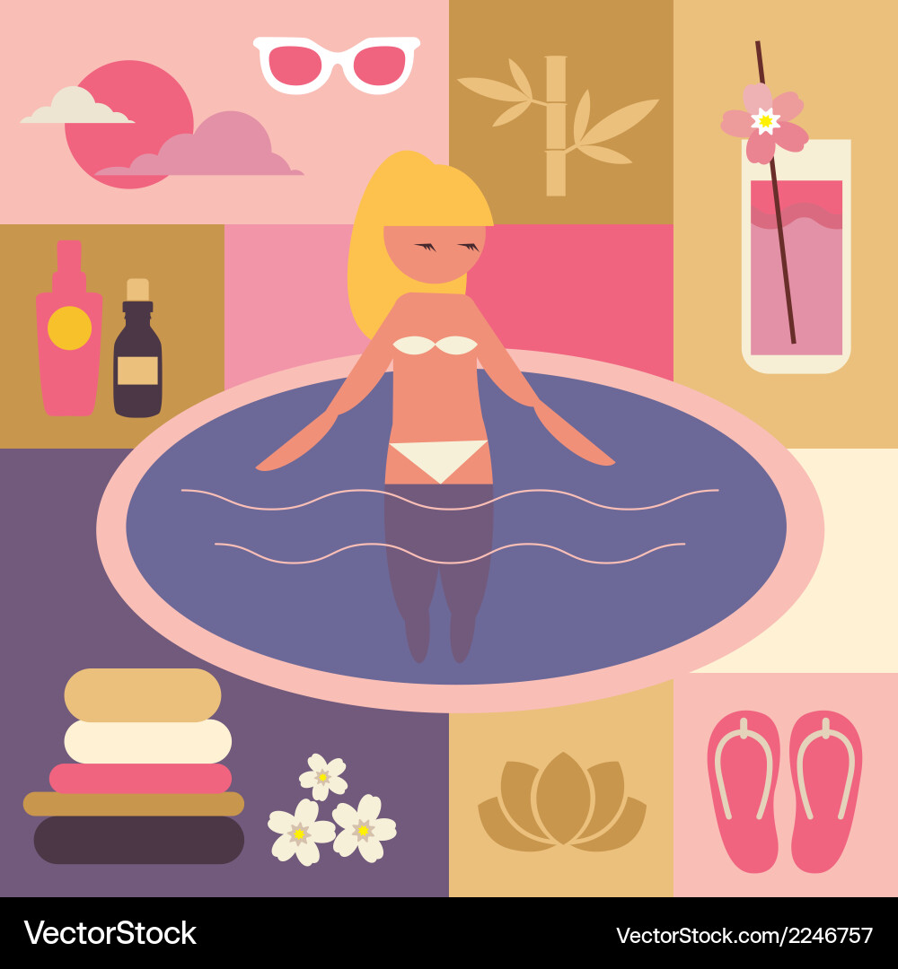 Water pool Royalty Free Vector Image - VectorStock