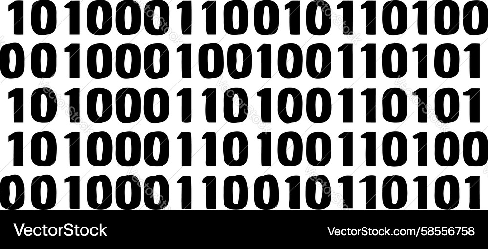 Binary Code Data Stream Vector Image