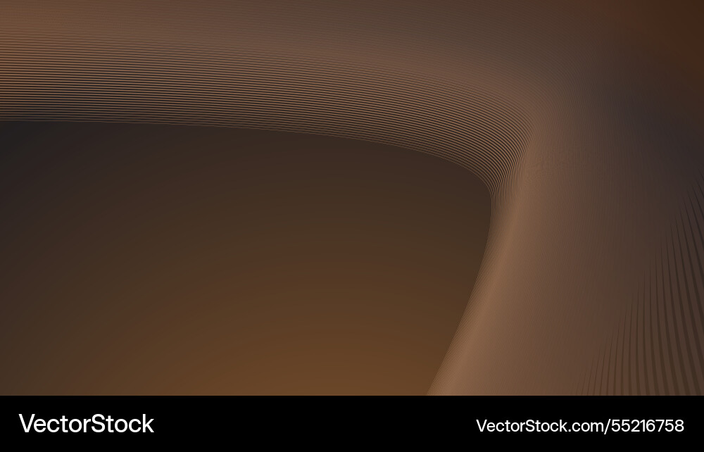 Brown gradient with stripes curve line abstract Vector Image