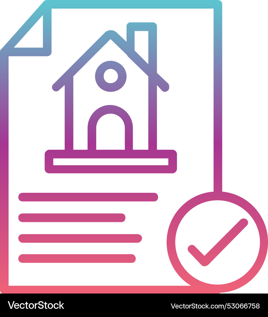 Check list document line gradient design Vector Image