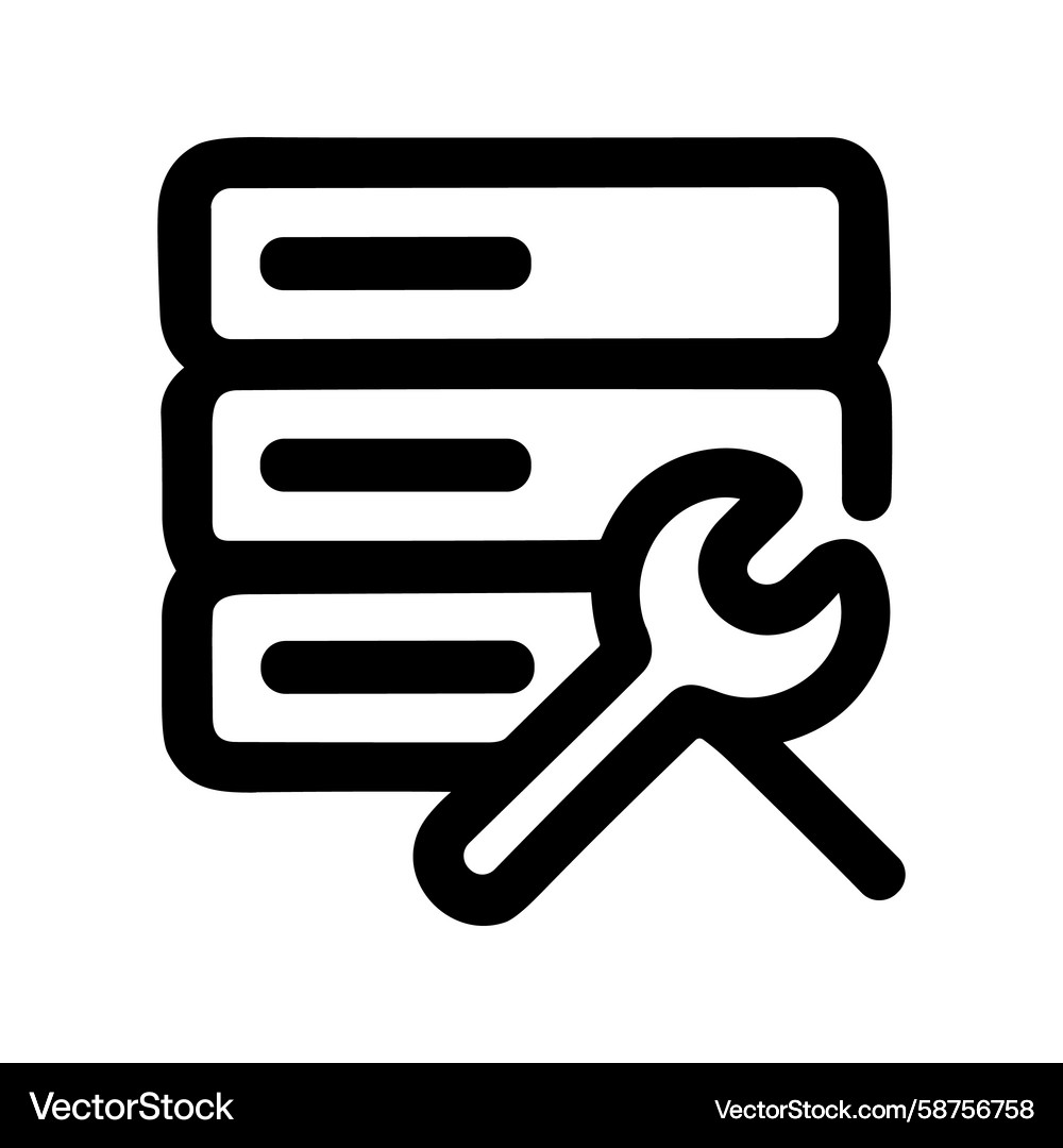 Database Server Maintenance Icon Vector Image