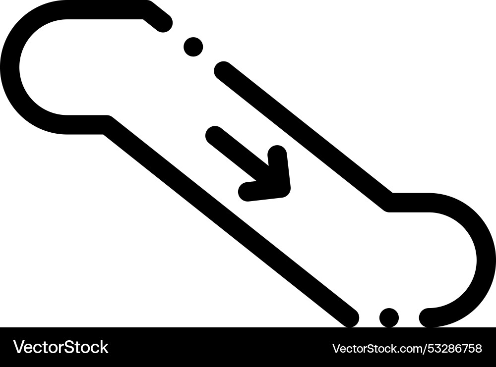 Escalator icon thin linear style design isolated Escalator icon thin linear style design isolated Vector Image