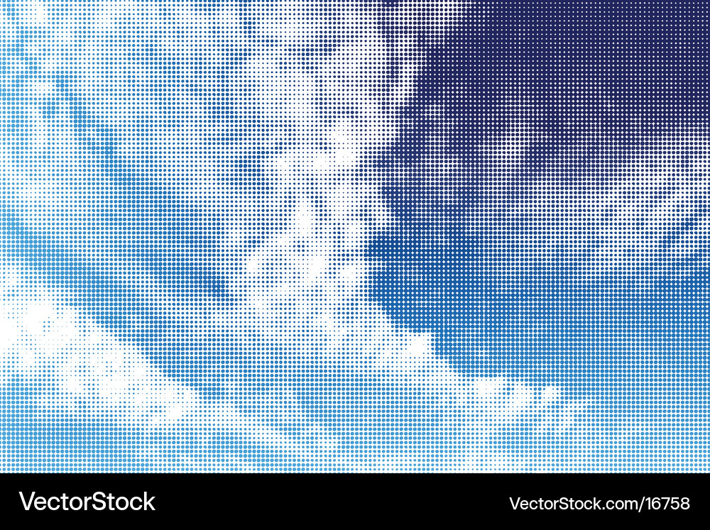 Halftone Cloudscape Vector Image